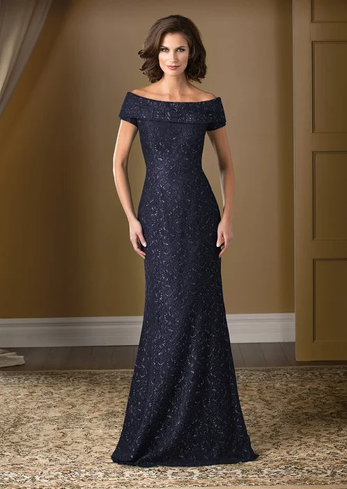 Jade Couture K178016 Off The Shoulder Boat Lace Gown Lace Dress Classic