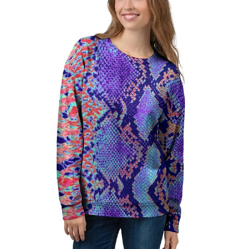 Colorful Snakeskin Print Women's Sweatshirt Kids' sweaters