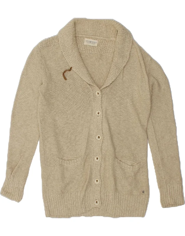 RALPH LAUREN Womens Cardigan Sweater UK 18 XL  Beige Cotton Best sweaters for casual wear
