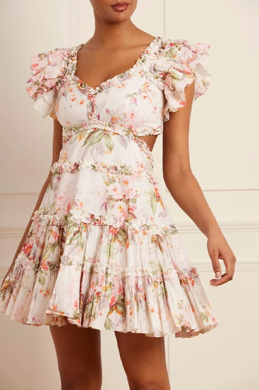 Paradise Garden Cotton Backless Micro Mini Dress Date night mini dresses
