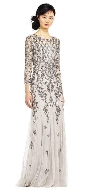 Adrianna Papell - Beaded Jewel A-line Gown AP1E201333 Designer party dresses