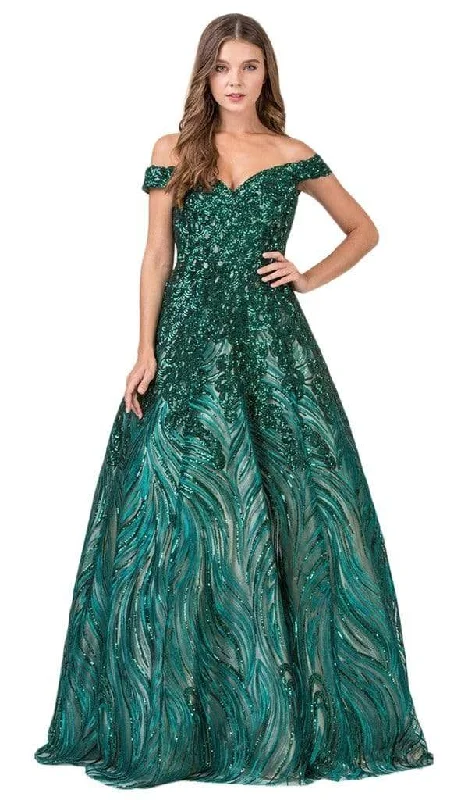 Eureka Fashion - Fully Sequined Off-Shoulder Ballgown 8007 - 1 pc Gold In Size S Available Cute floral print party dresses Eureka Fashion - Fully Sequined Off-Shoulder Ballgown 8007 - 1 pc Gold In Size S Available Cute floral print party dresses