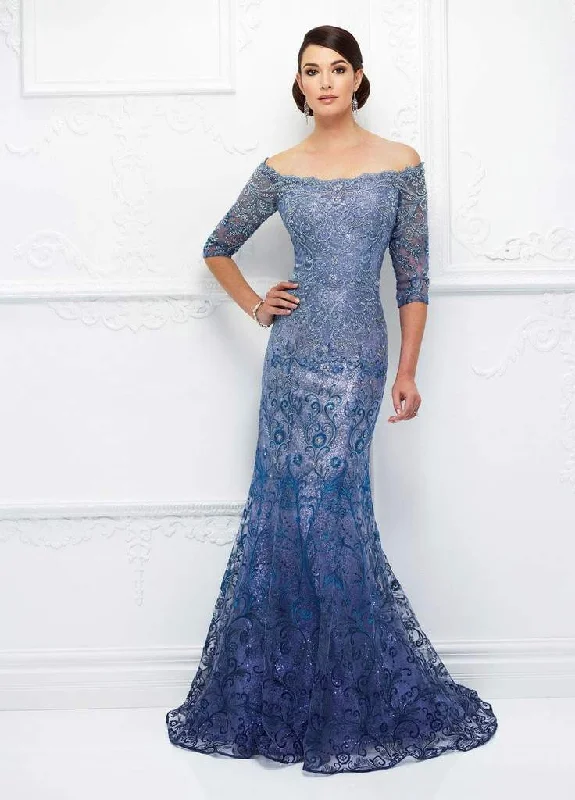 Ivonne D for Mon Cheri - 118D07W Ombre Sequined Off Shoulder Tulle Lace Gown Fashion-forward party dresses Ivonne D for Mon Cheri - 118D07W Ombre Sequined Off Shoulder Tulle Lace Gown Fashion-forward party dresses