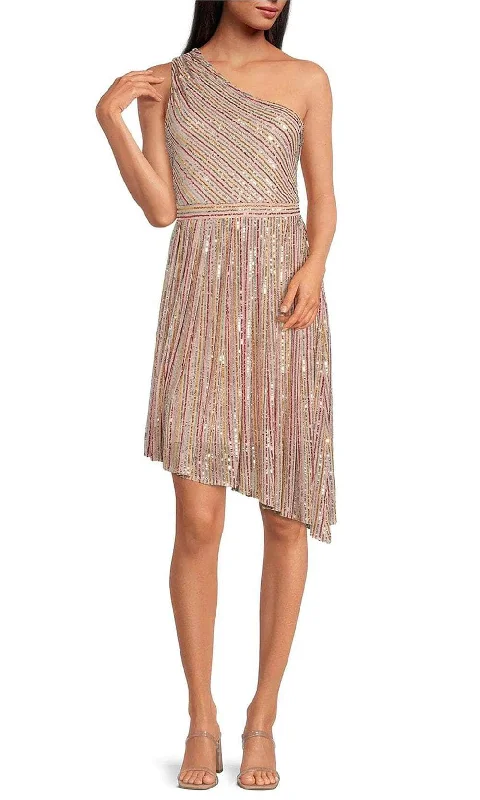 Laundry HV03D59 - Striped Sequin Cocktail Dress Bachelorette party dresses