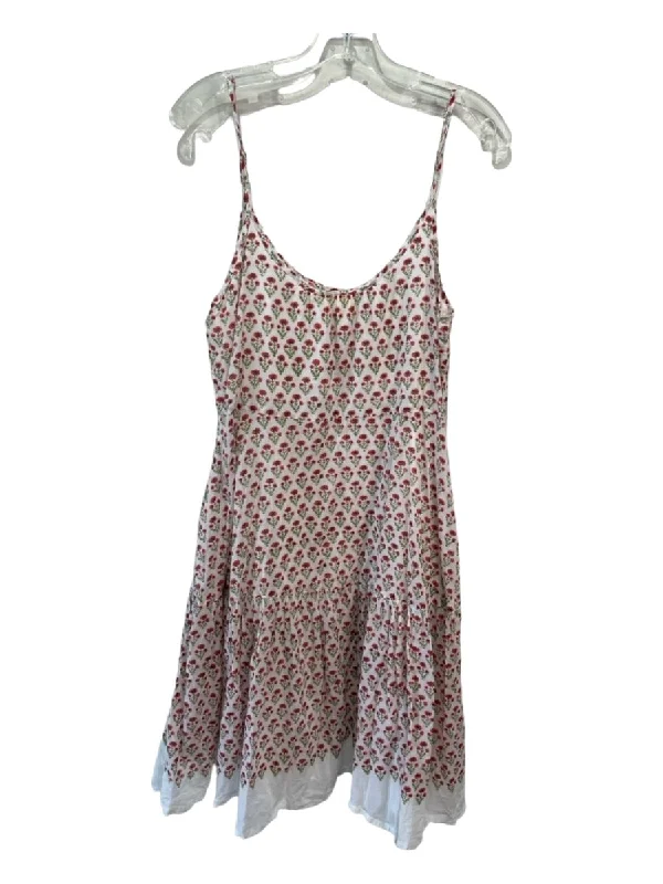 Roller Rabbit Size S White & Multi Cotton All Over Print Sleeveless Dress Silk floral dresses Roller Rabbit Size S White & Multi Cotton All Over Print Sleeveless Dress Silk floral dresses