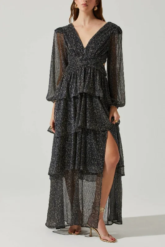Anora Dress In Black Multi Comfortable unclassified dresses