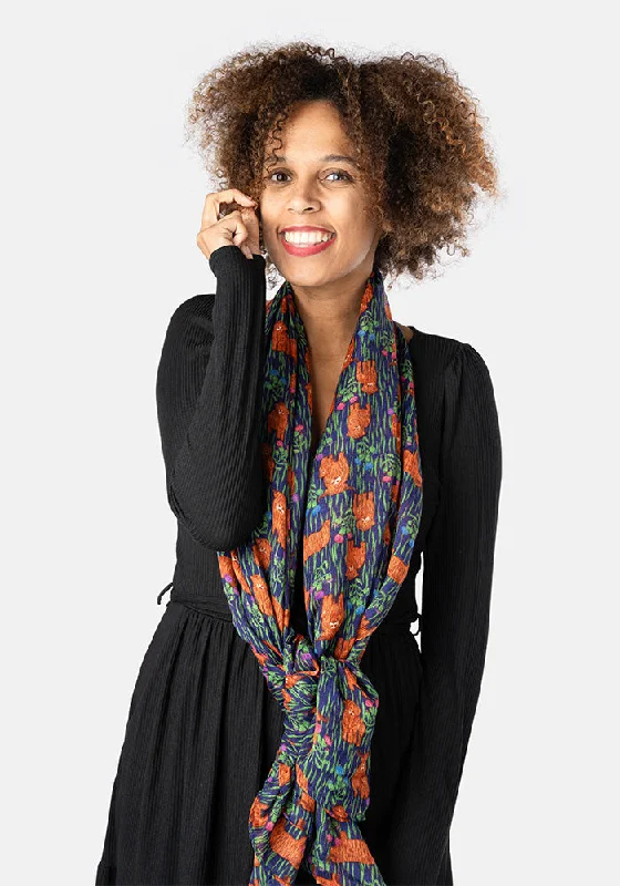 Highland Cow Print Scarf Gothic unclassified dresses