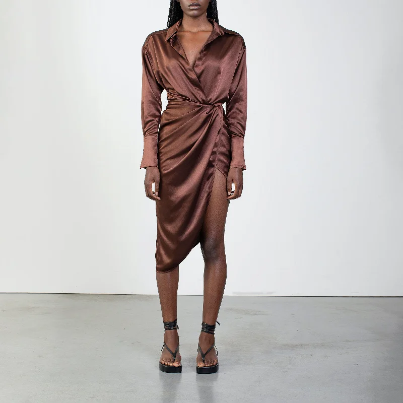 Puno Brown Dark color unclassified dresses