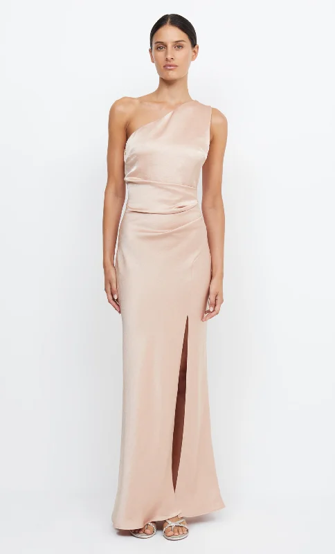 THE DREAMER ASYM DRESS - ROSE GOLD A-line unclassified dresses