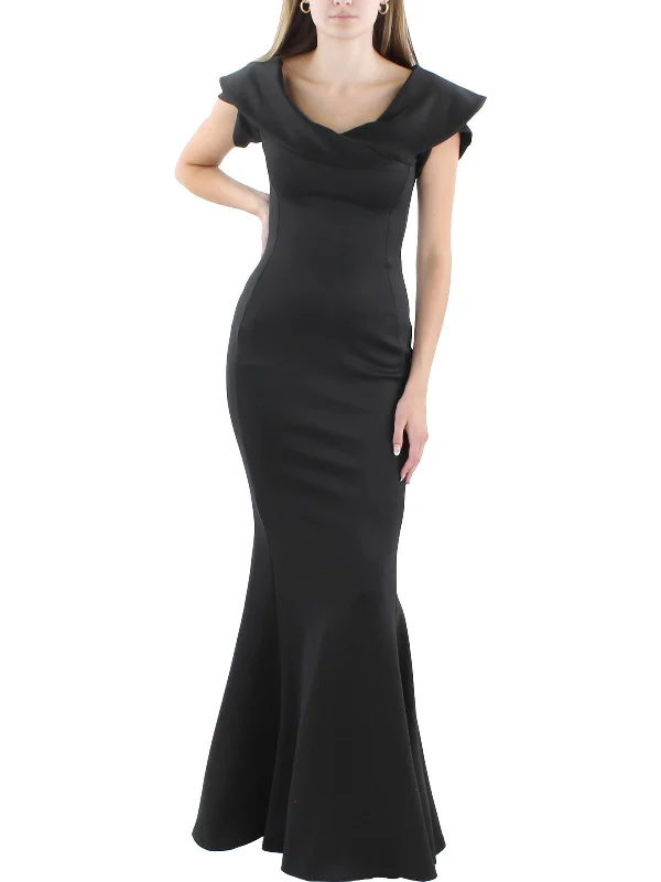 Womens Full Length Cap Sleeve Evening Dress Wrap unclassified dresses