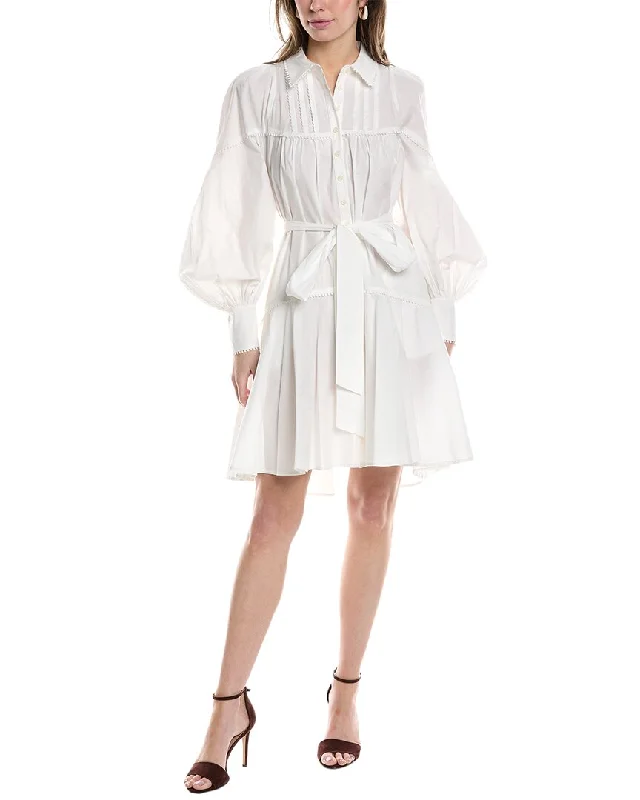 Marchesa Notte Disa Mini Shirtdress Summer Denim Mini