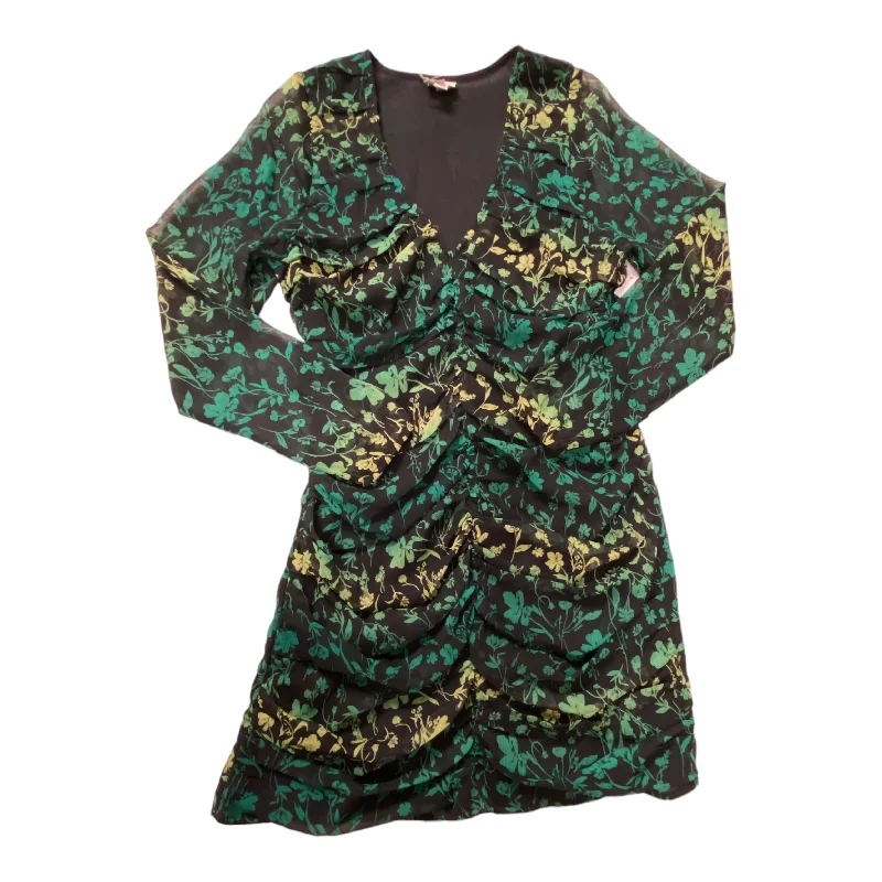 Black & Green Dress Party Midi A New Day, Size M Tulle A-line Skirt