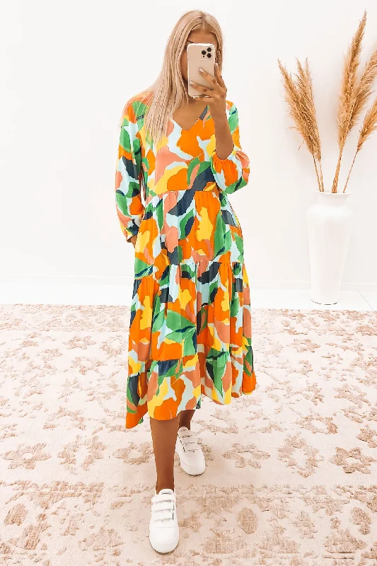 Mayson Midi Dress Multi Midi Skirt Blouse